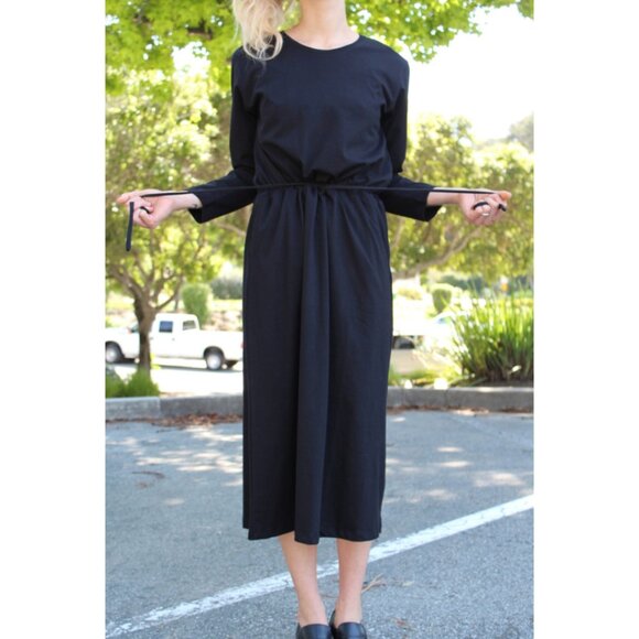 Kowtow Building Block Lounge Dress Black Size Medium - Picture 2 of 7